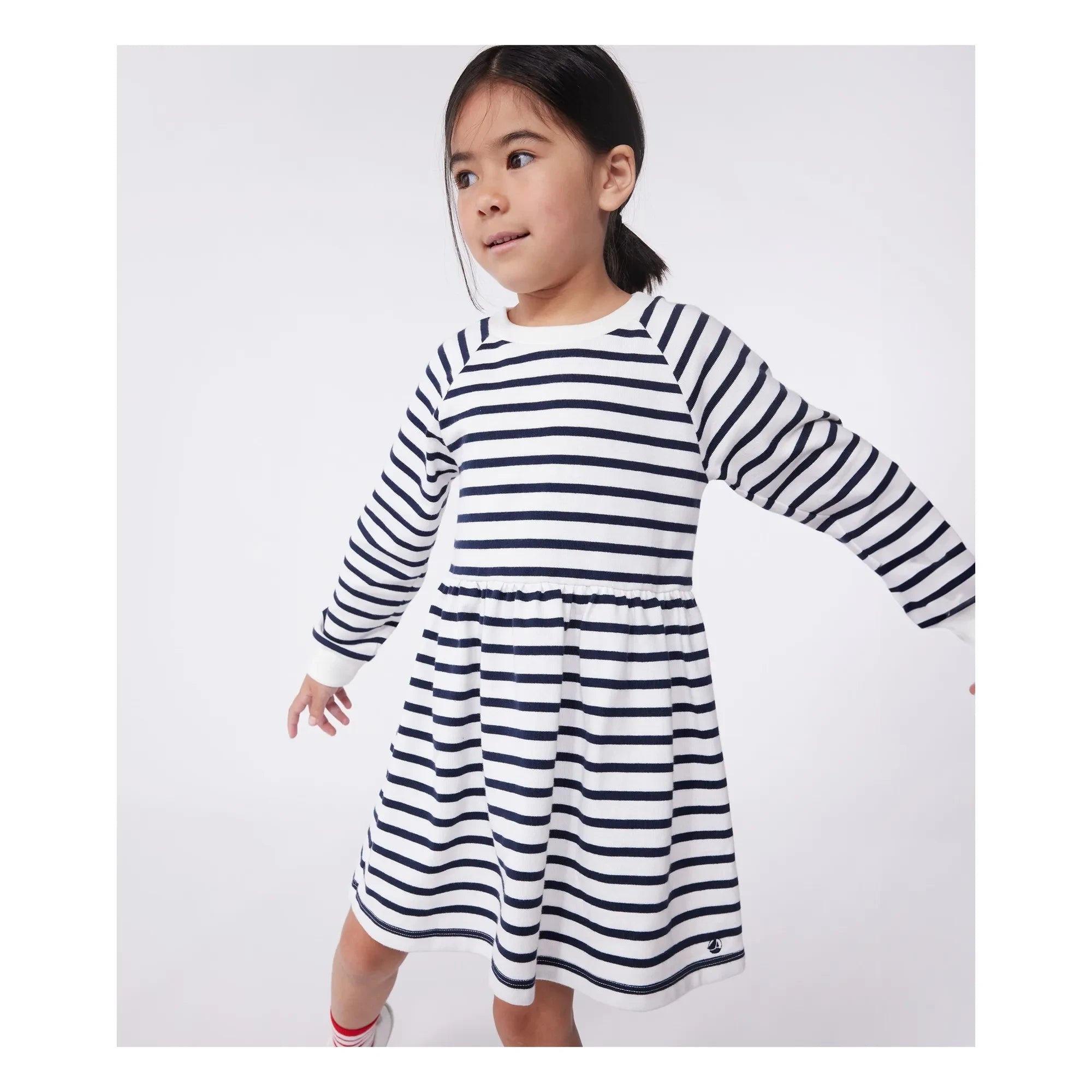 Petit Bateau - Vestido Bistelle Jersey Pesado Orgánico | Blanco