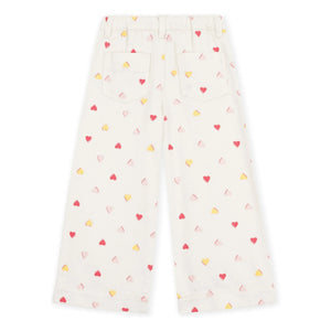 Petit Bateau - Büyük Kalpli Pantolon | Ecru
