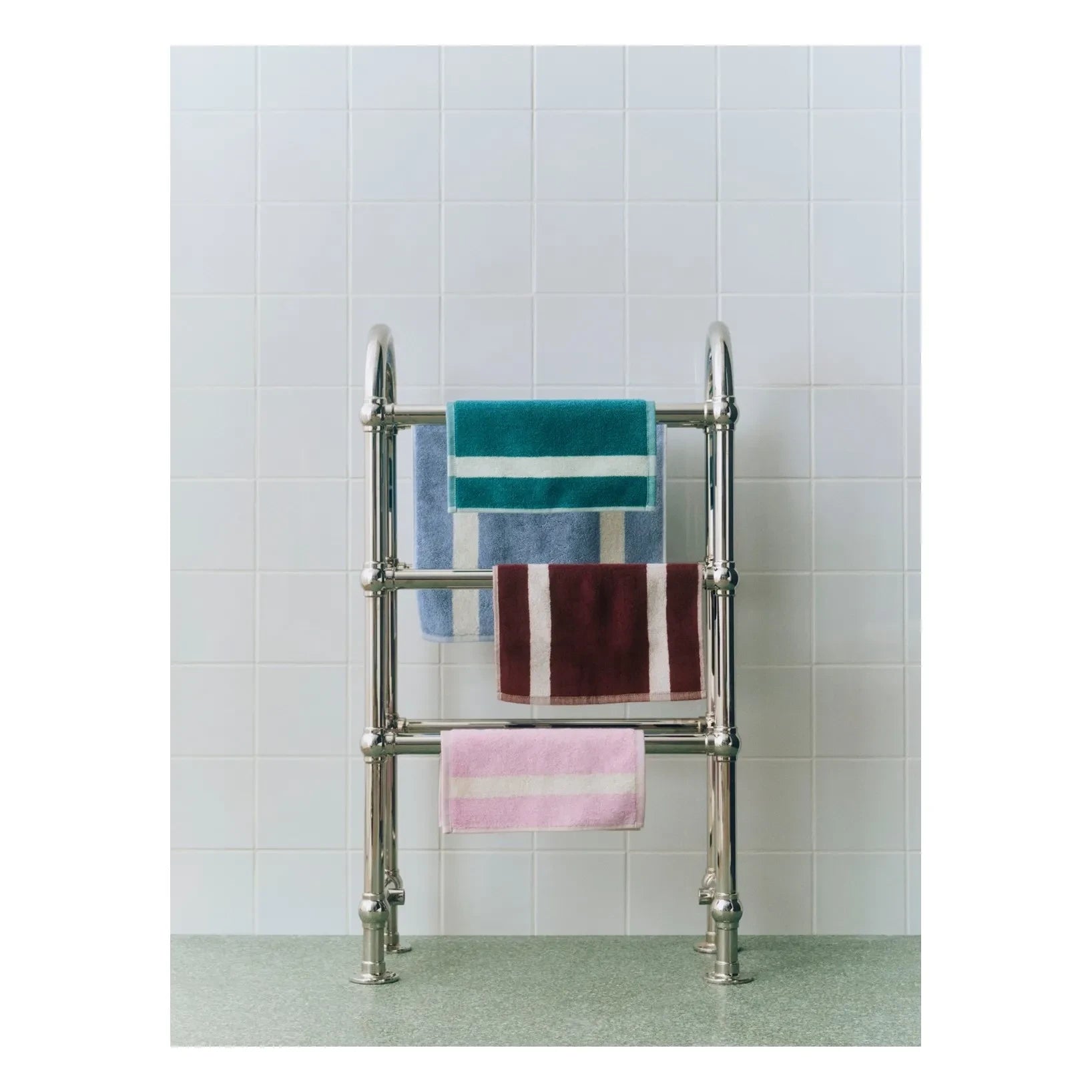 Hay - Çizgili Banyo Paspası | Bordo