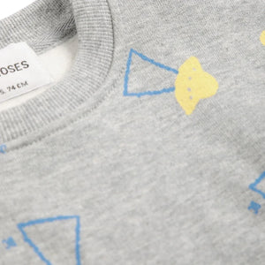 Bobo Choses - Organik pamuklu bisiklet yaka sweatshirt | Heather gri