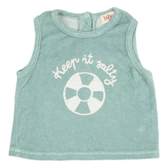 Búho - Keep It Salty Camiseta de tirantes esponjosa | Verde agua