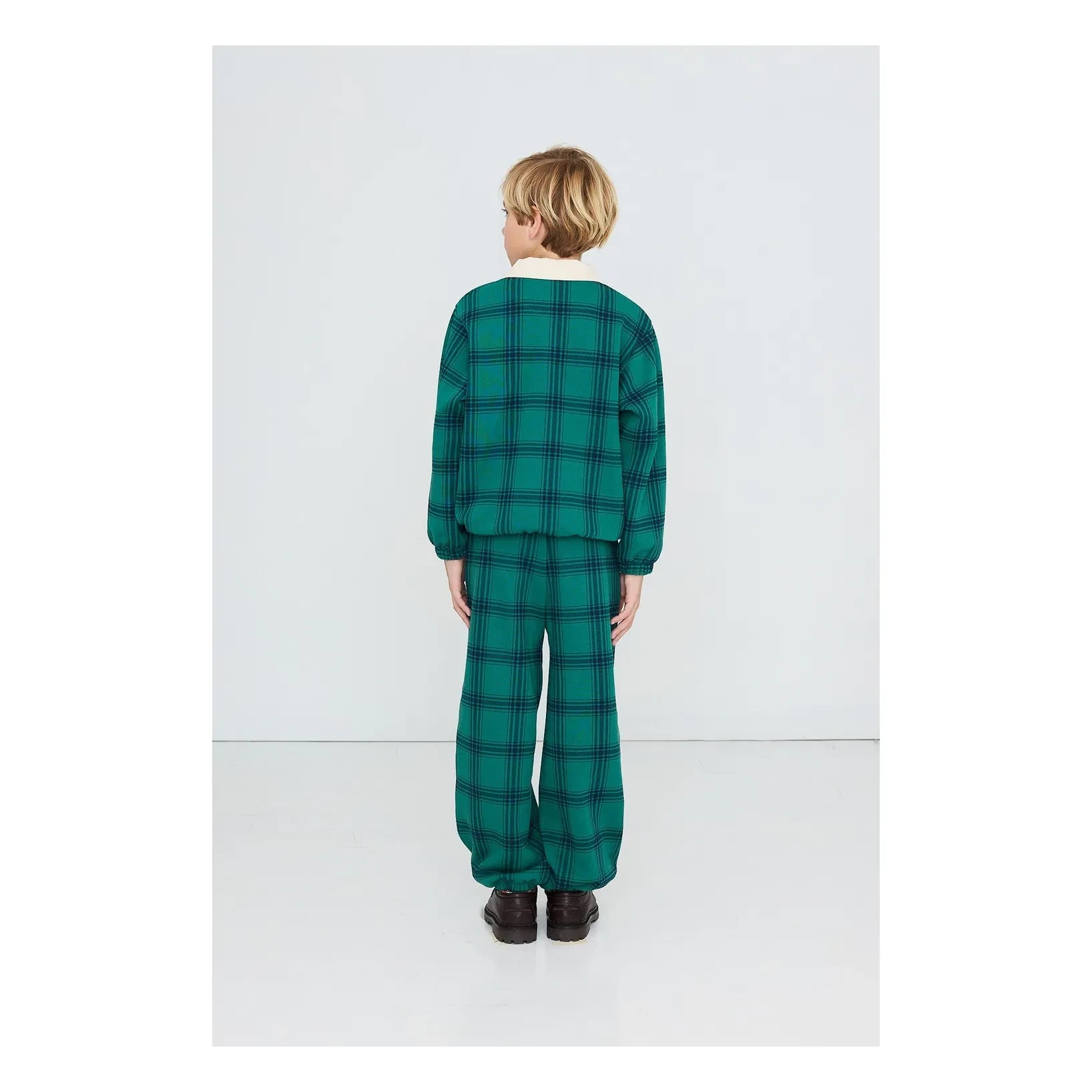 Tinycottons - Polo de algodón orgánico a cuadros | Verde