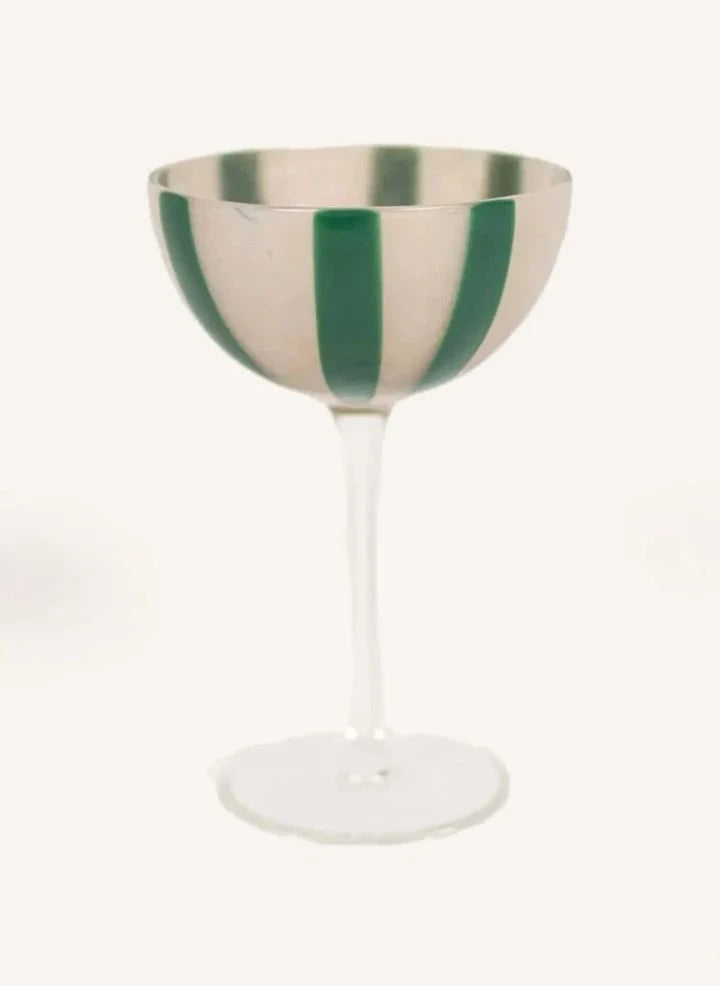 Olsson & Jensen - Vasos de cóctel Ziggy - Set de 4 | Verde