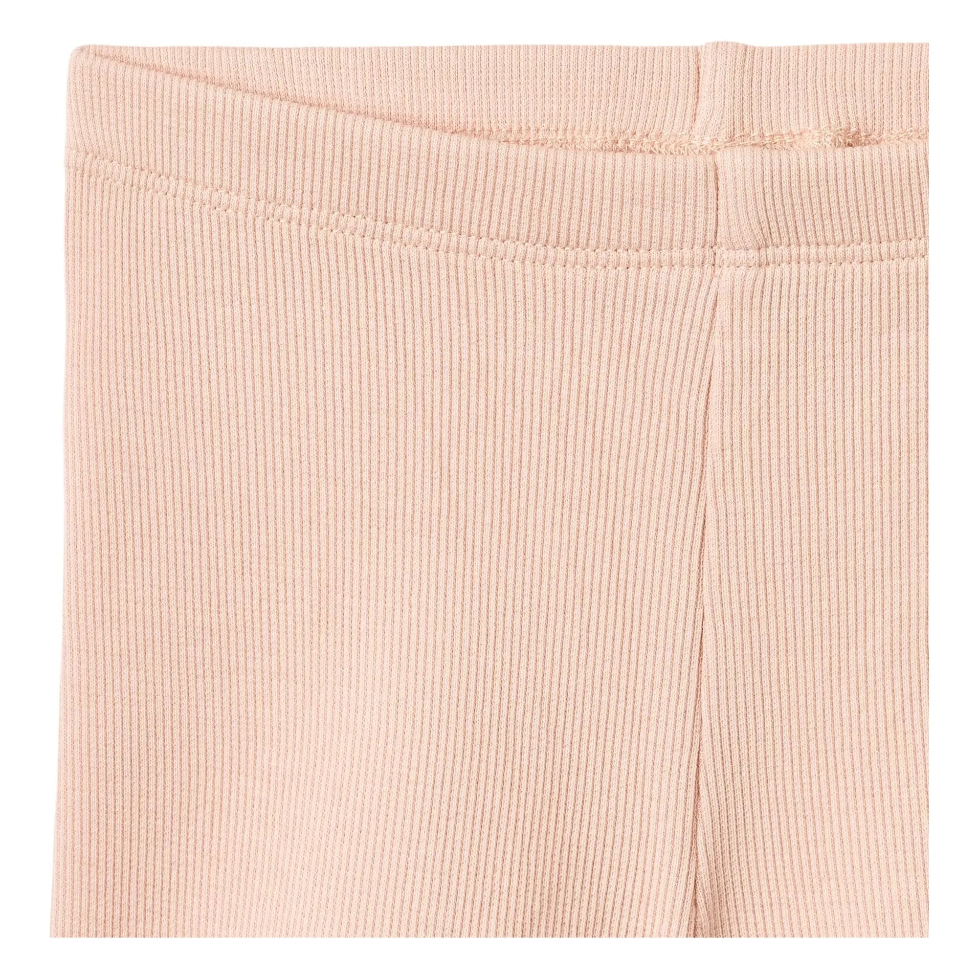 Wheat - Sine Shorts de algodón orgánico acanalado para bebé | Rosa pálido