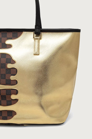 Sprayground - Bolso de mujer marrón con tiburones en París 910T9345NSZ