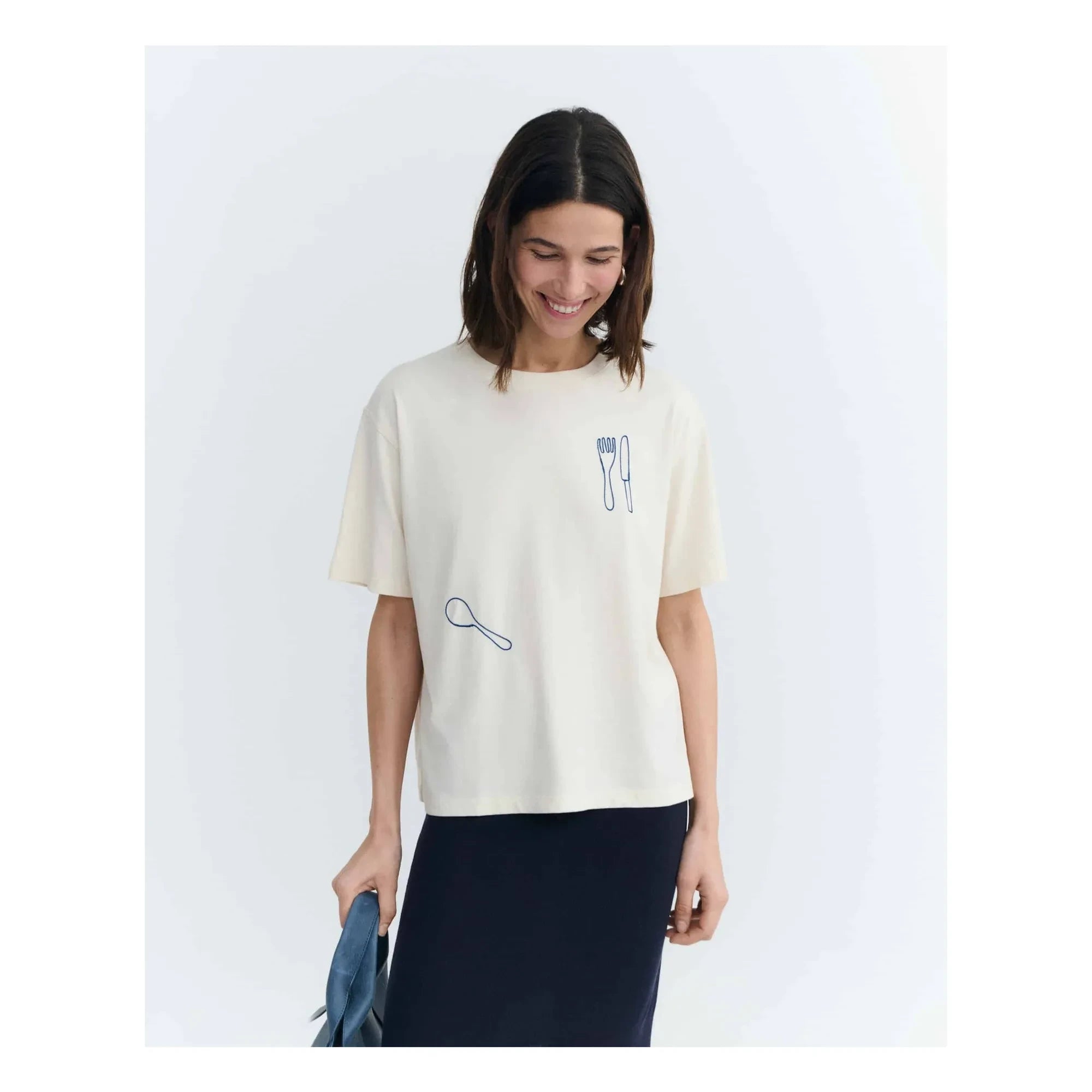 Thinking Mu - Lucia camiseta de algodón orgánico | Crudo