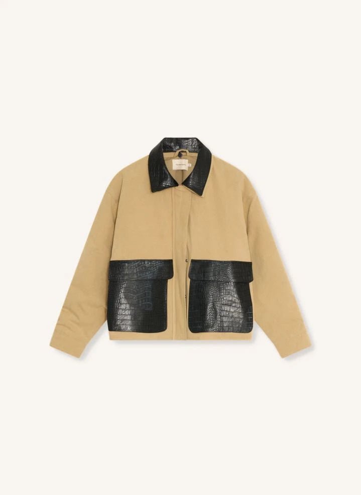 the new society - Flint Chaqueta de algodón orgánico | Beige