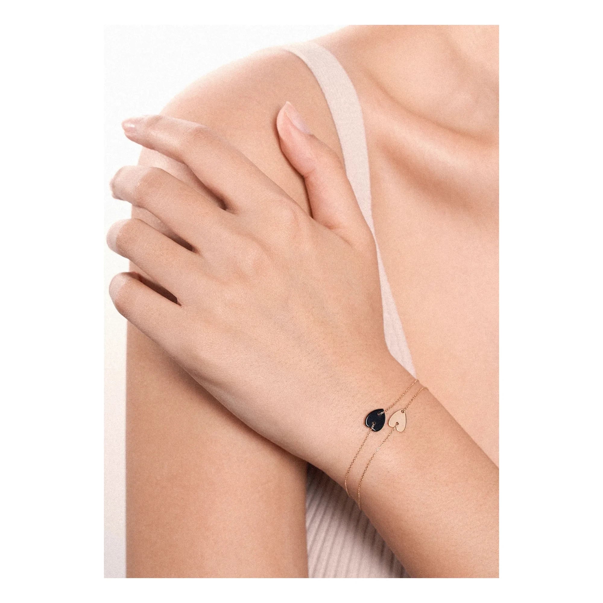 Ginette NY - Pulsera Mini Corazón Angèle | Oro Rosa