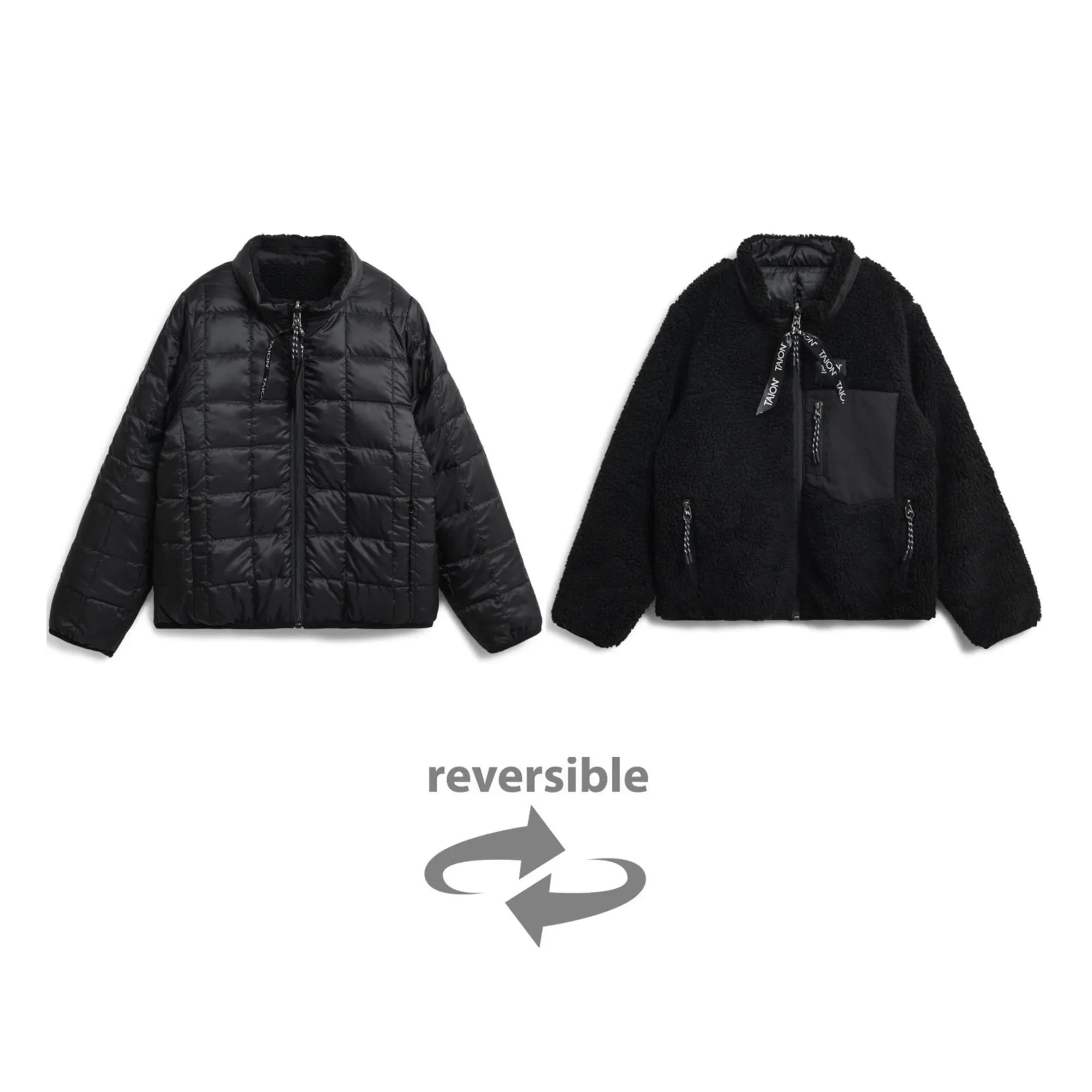 Taion - Plumífero reversible Down x Boa Mountain | Negro