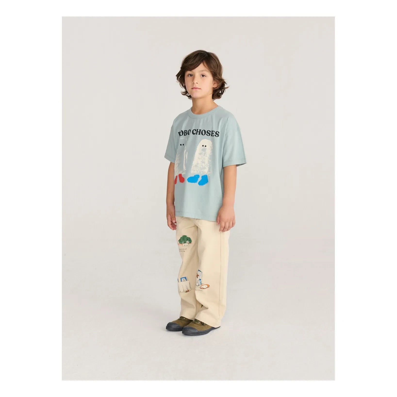 Bobo Choses - Organik Pamuklu Twill Ghost Pantolon | Ekru