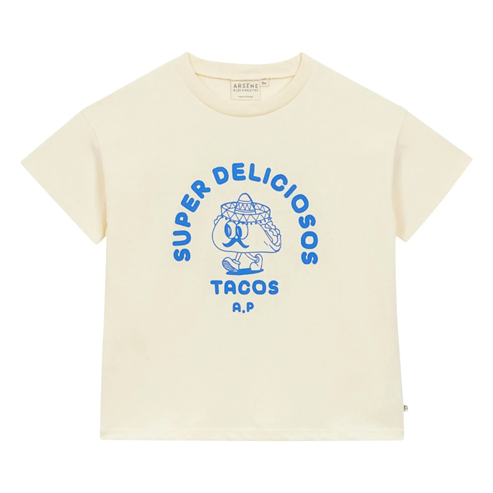 Arsène et Les Pipelettes - Camiseta Algodón Orgánico Super Deliciosos | Crudo