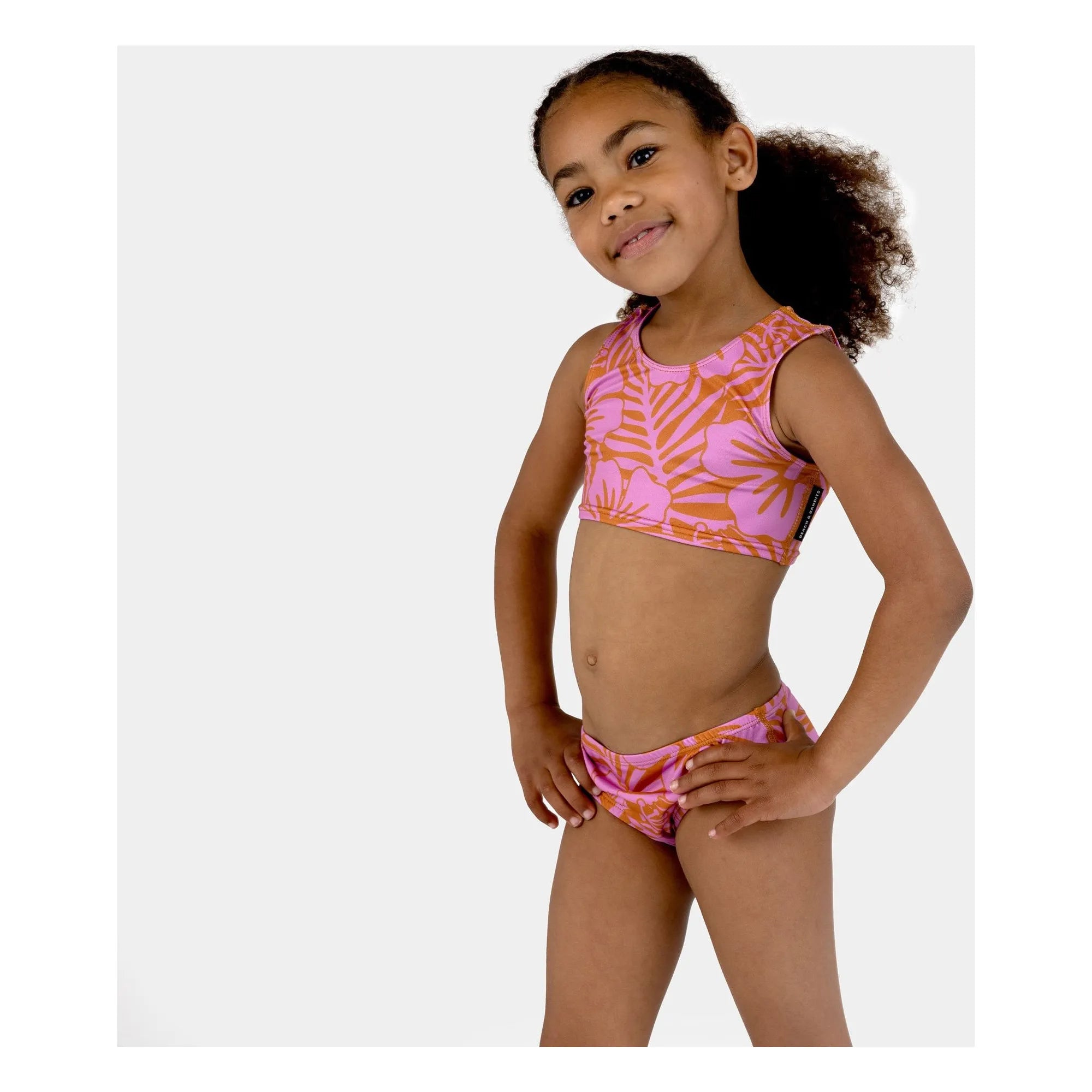 Beach & Bandits - Traje de baño de 2 piezas con protección UV Hibisco de fibra reciclada | Rosa