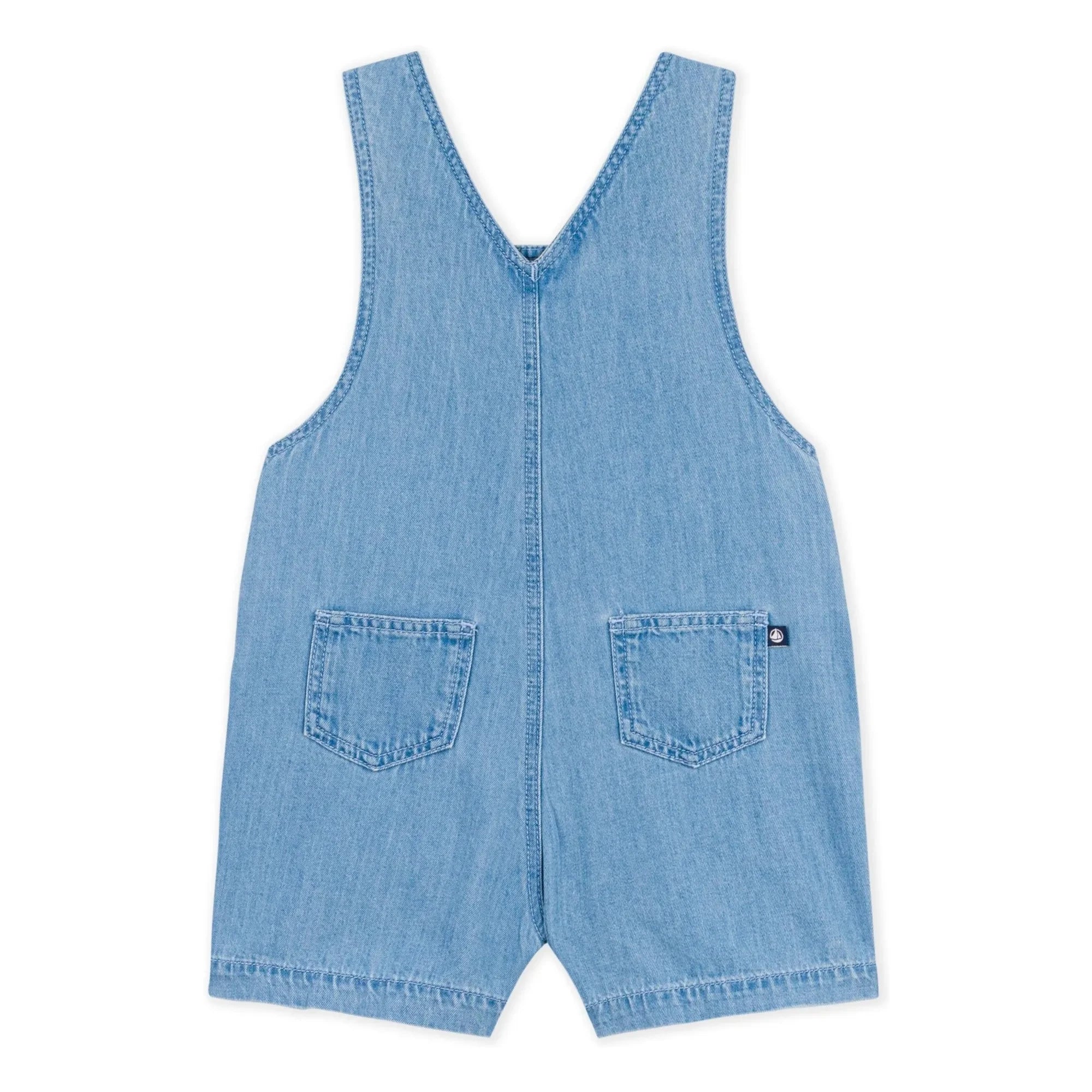 Petit Bateau - Peto de algodón orgánico vaquero | Azul claro