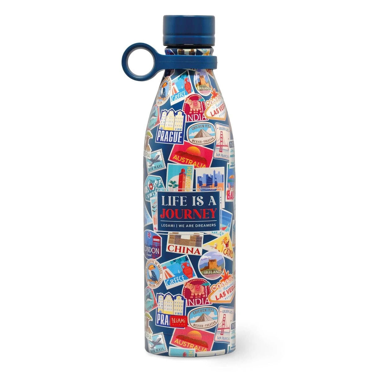 Legami - Termo de 800 ml - Stickers de Viaje - Caliente & Frío