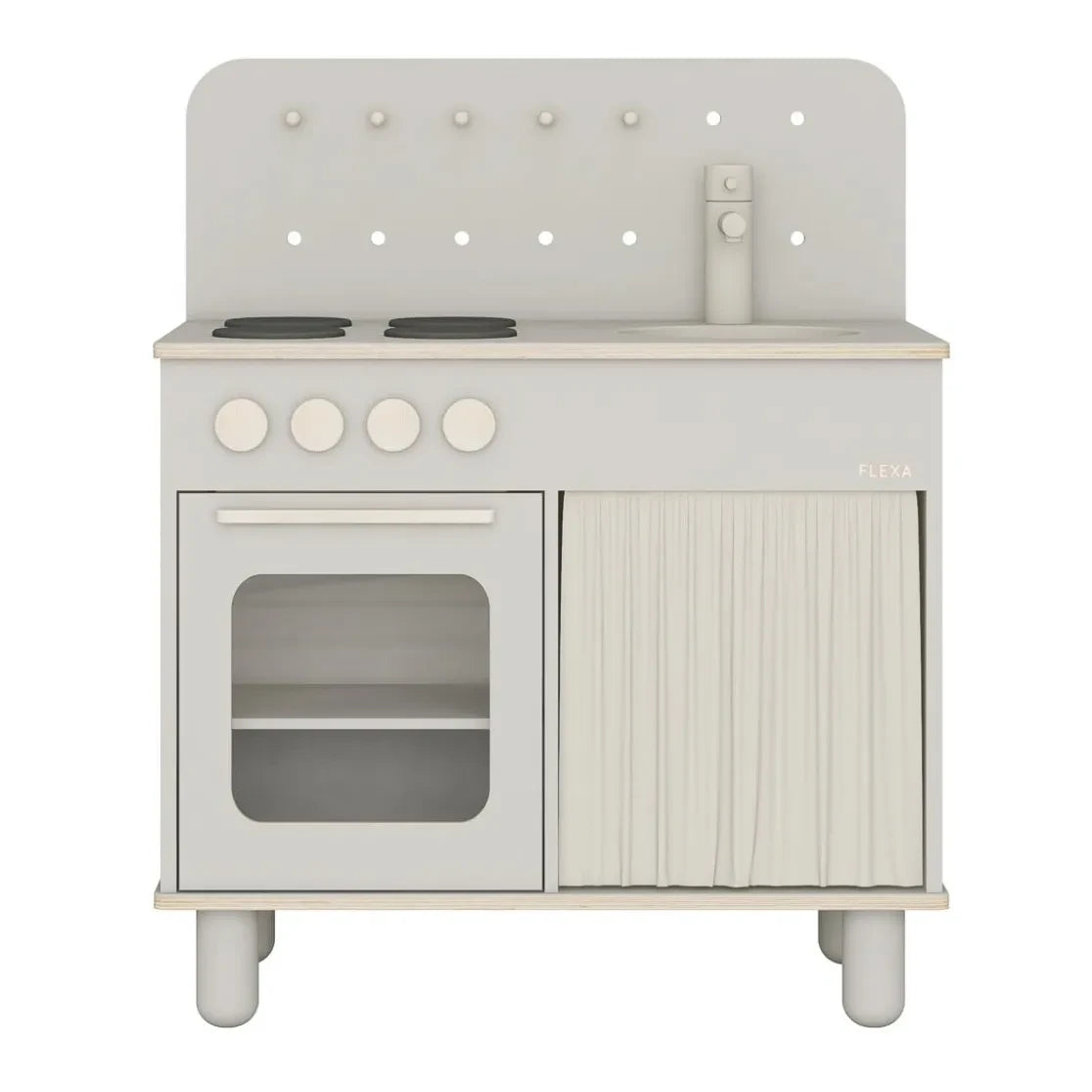 Flexa - Cocina de juguete de madera | Gris claro