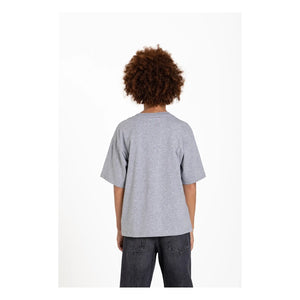 Hundred Pieces - Finn Bulldog Organik Pamuklu Tişört | Heather grey