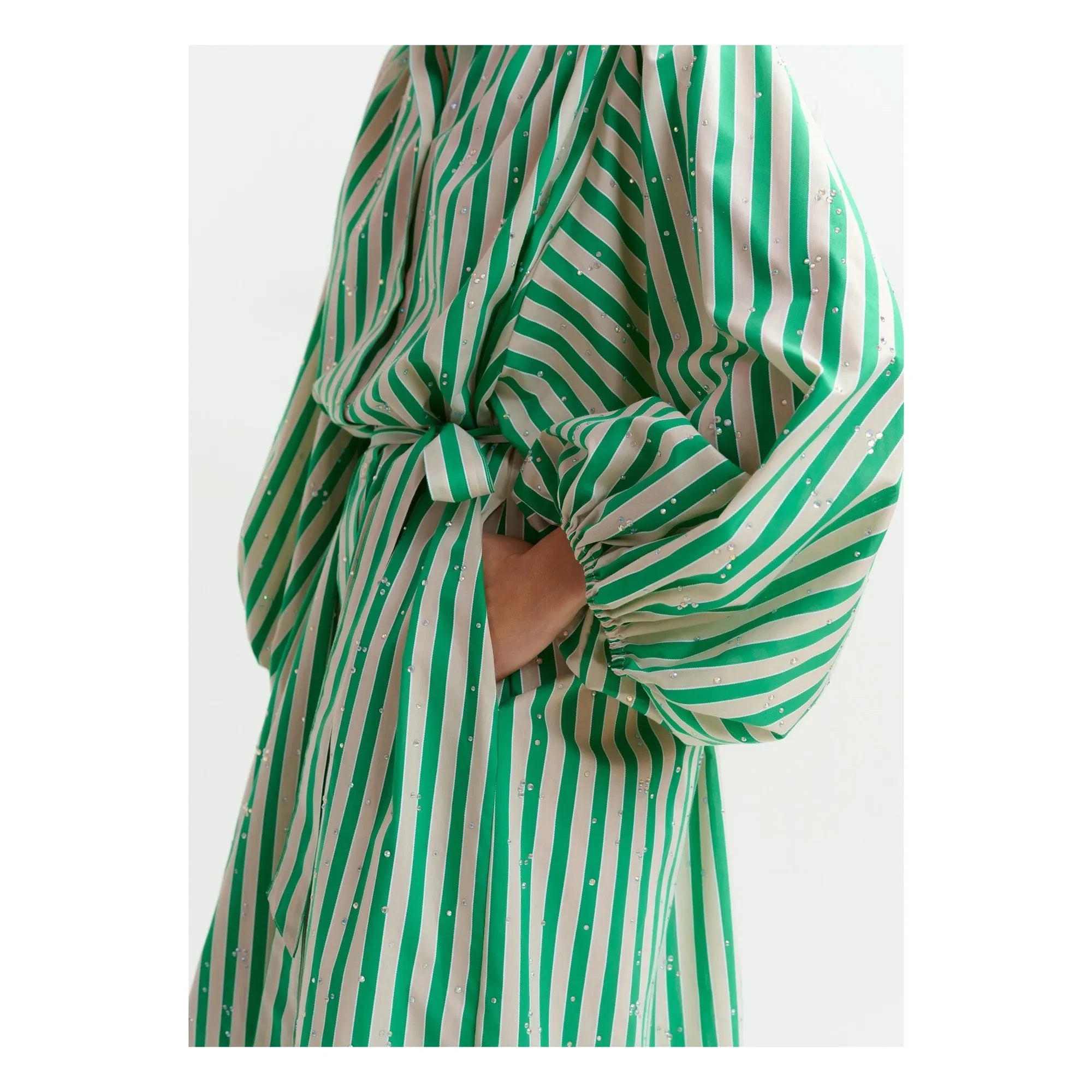 Essentiel Antwerp - Vestido a Rayas Jodianna | Verde