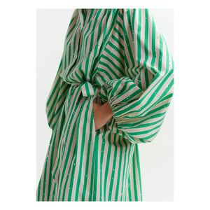 Essentiel Antwerp - Vestido a Rayas Jodianna | Verde