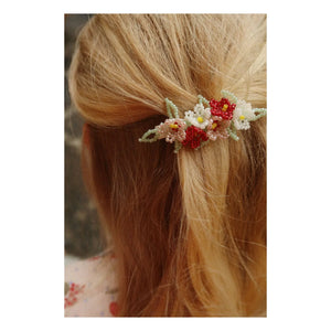 Konges Sløjd - Pinza de pelo floral | Agua verde