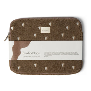 Studio Noos - Bolso para portátil con estampado de corazón | Marrón