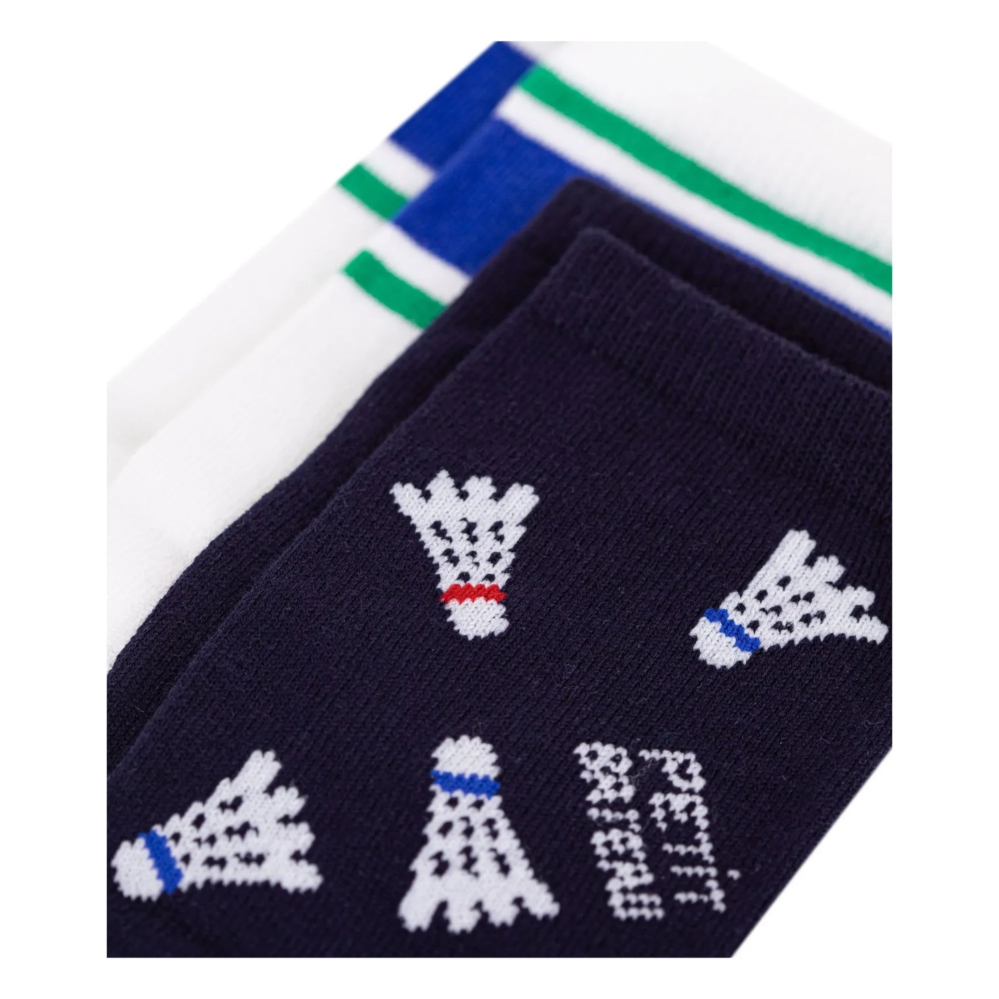 Petit Bateau - Calcetines Bádminton Azul Marino, Pack de 2