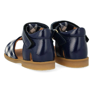 Angulus - Sandalias a cuadros | Azul marino