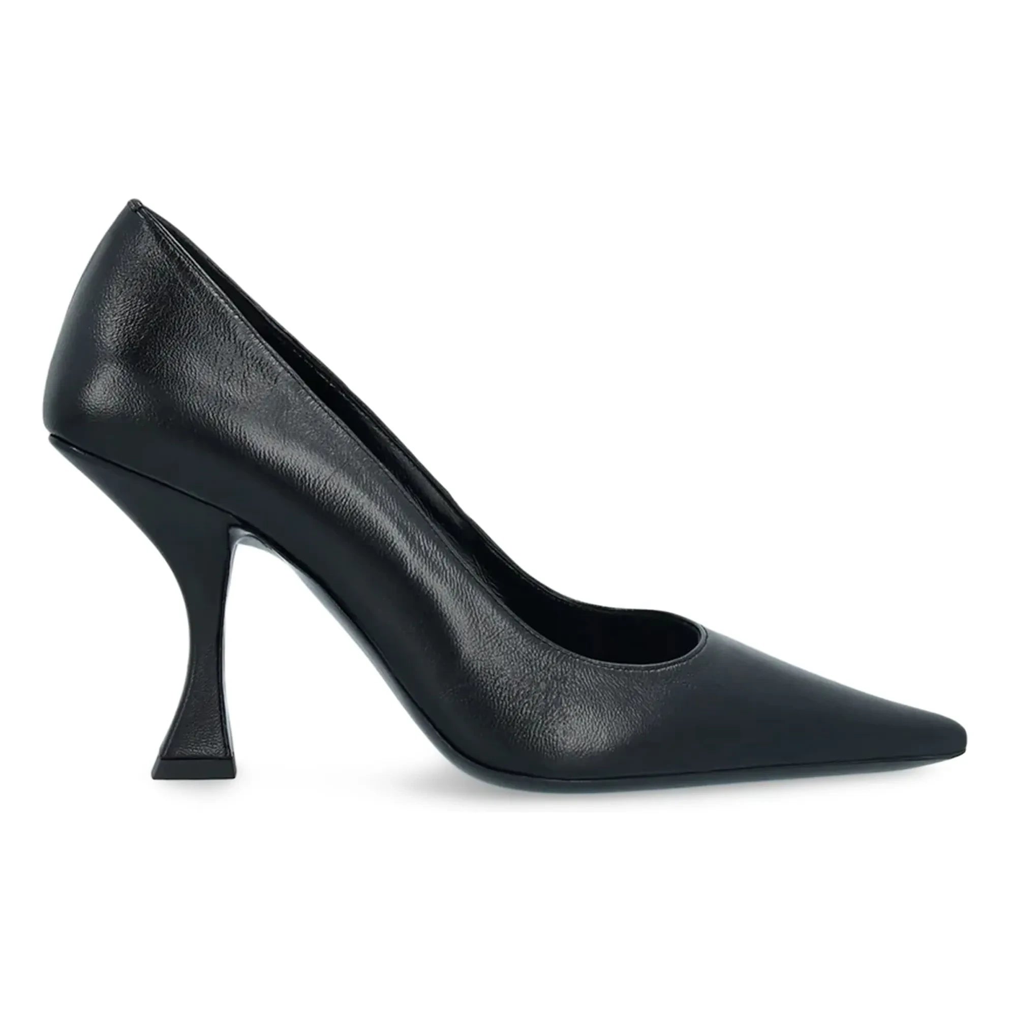 BY FAR - Zapatos de tacón de piel texturizada Viva | Negro