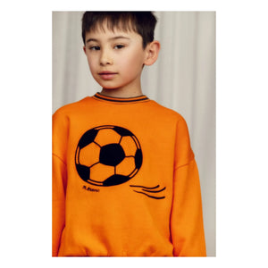 Mini Rodini - Sudadera Ball Football Algodón Orgánico | Naranja