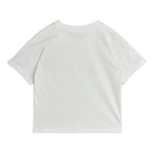 Mini Rodini - Camiseta de algodón orgánico siamés | Blanco
