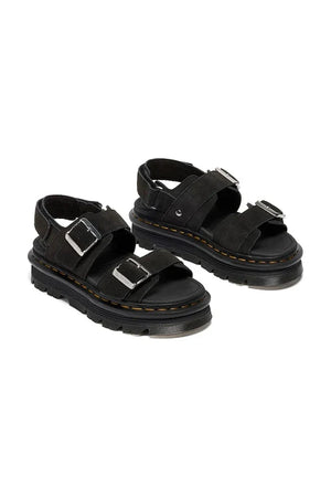 Sandalia de plataforma de ante para mujer Dr. Martens modelo ZebZag