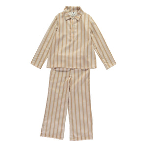 Risu Risu - Navigo Çizgili Organik Pamuklu Pijama | Doğal