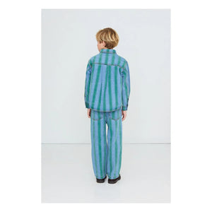Tinycottons - Camisa vaquera a rayas | Azul