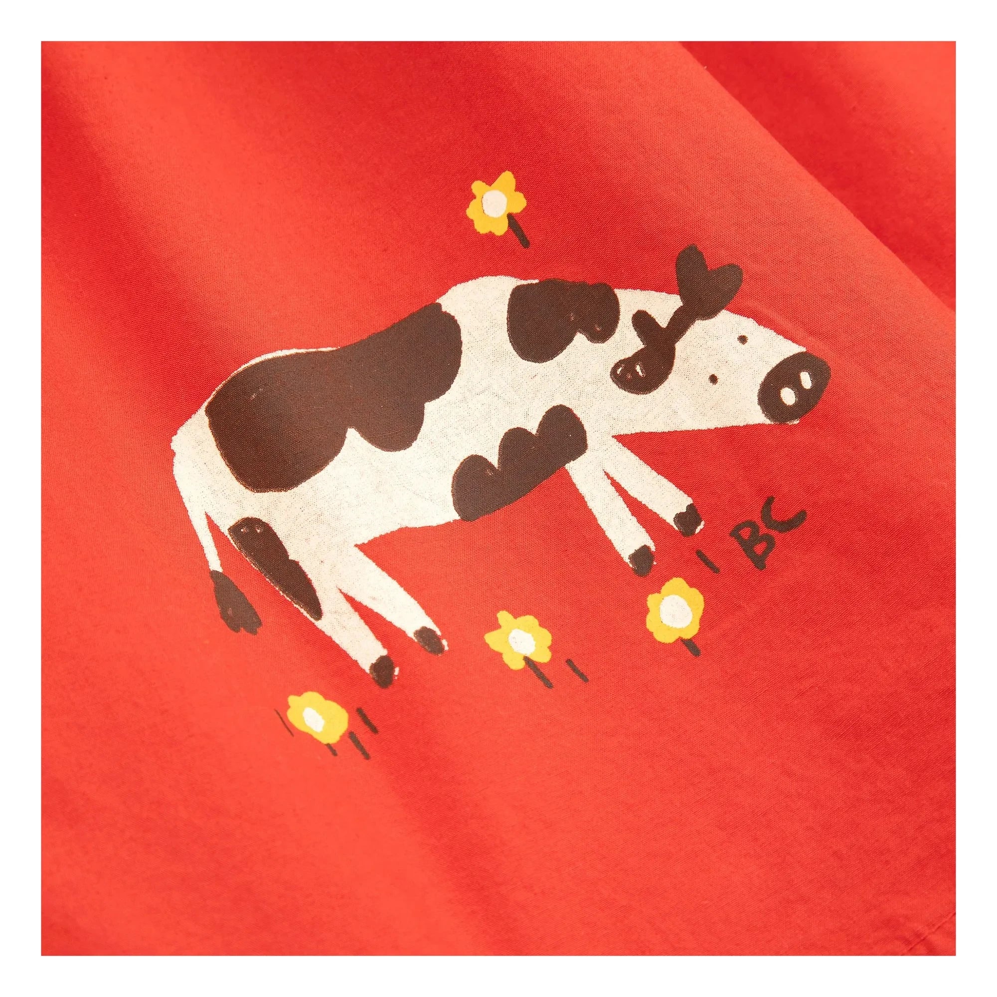 Bobo Choses - Falda midi de algodón orgánico Farmhouse | Rojo