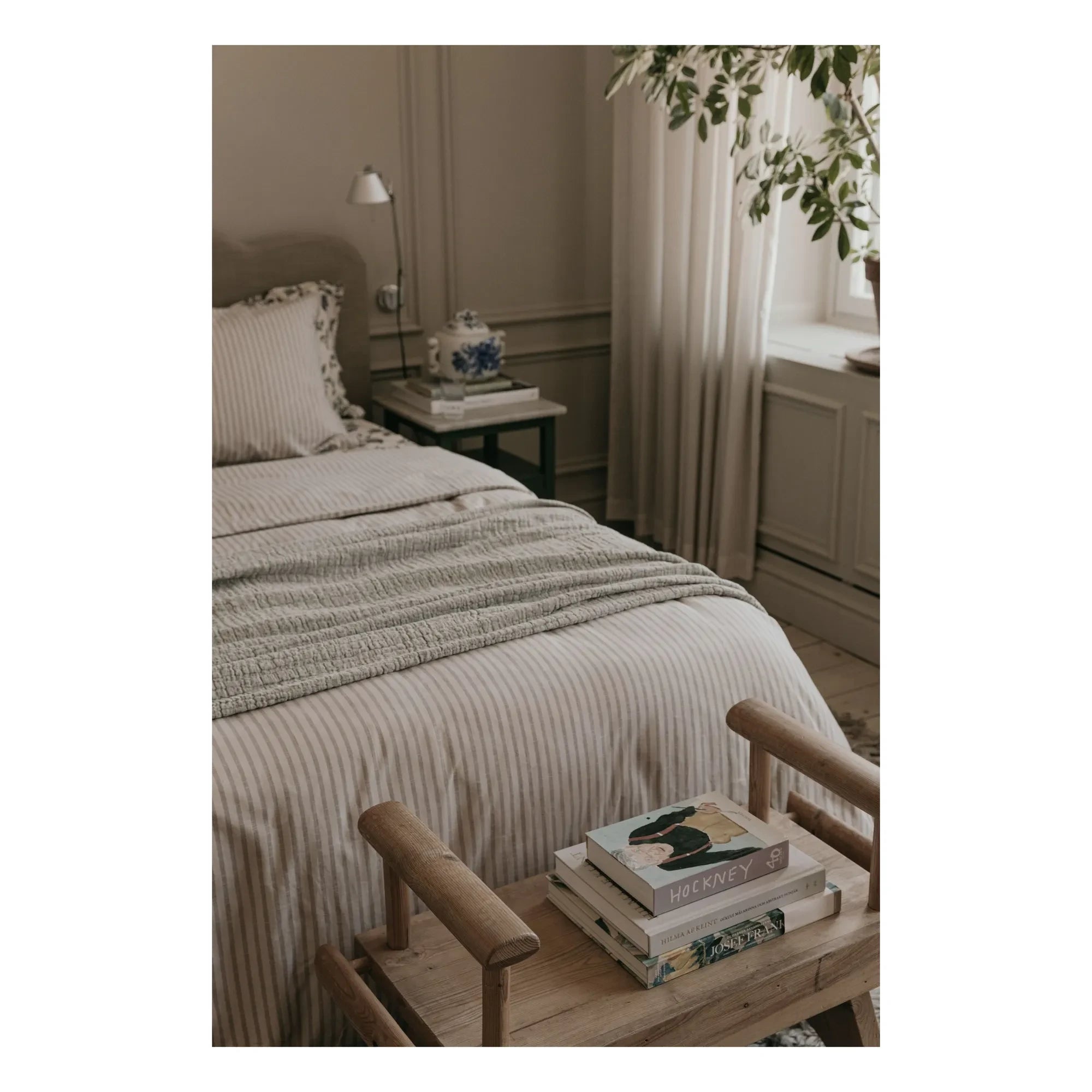 garbo&friends - Juego de cama a rayas | Beige