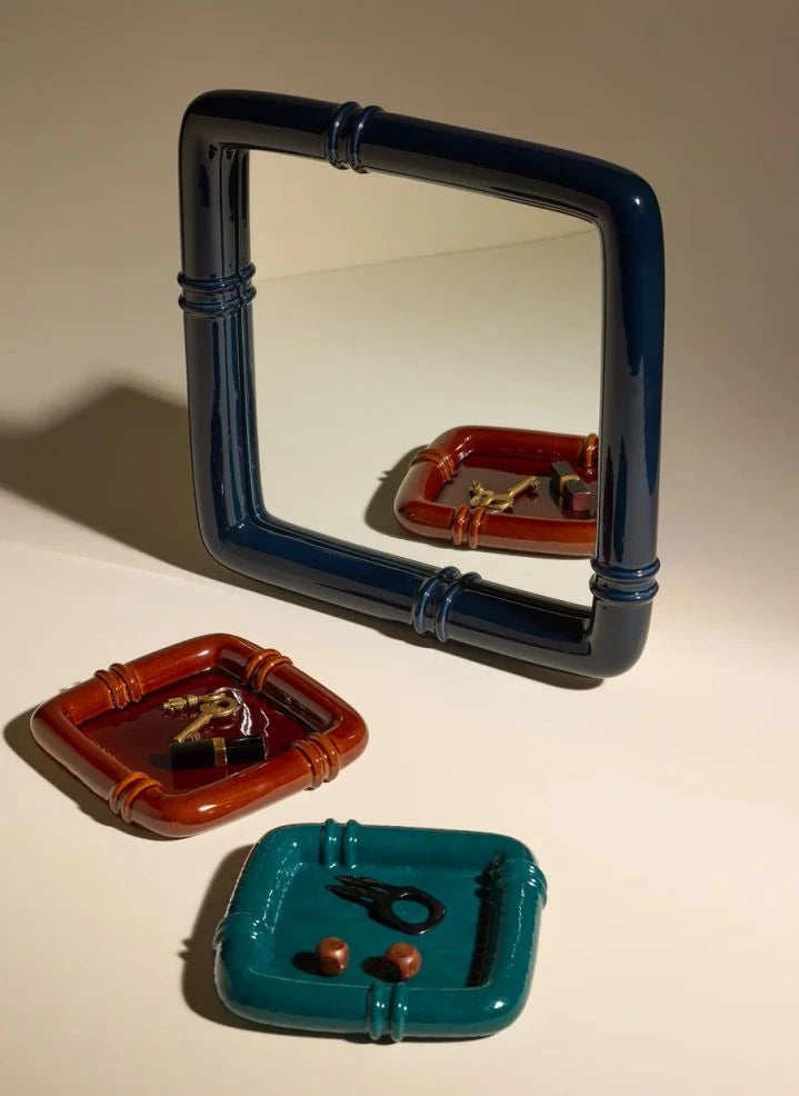 Maison Sarah Lavoine - Espejo de Cerámica Coco | Azul negro