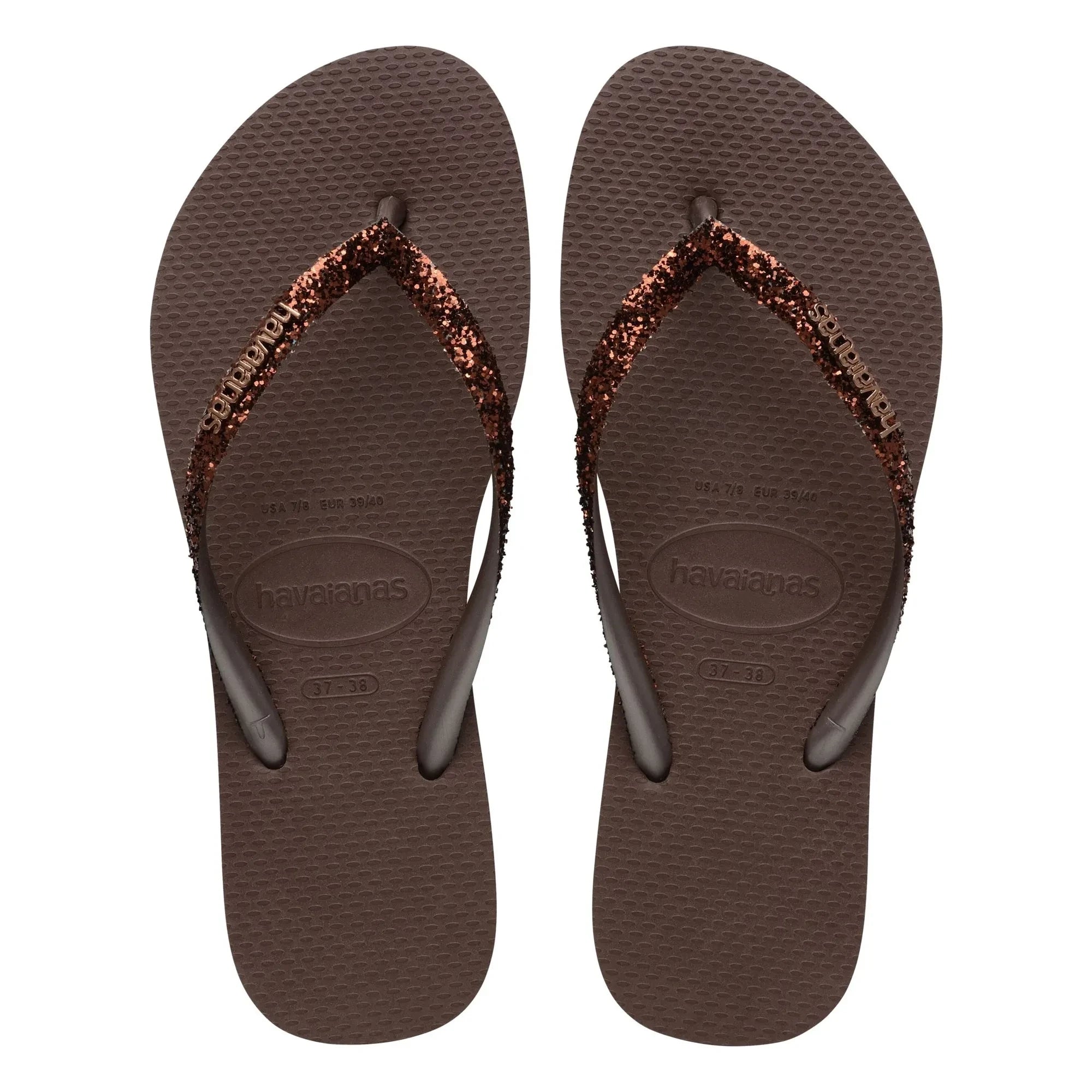 Havaianas - Chanclas Slim Glitter | Chocolate