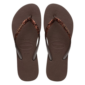 Havaianas - Chanclas Slim Glitter | Chocolate