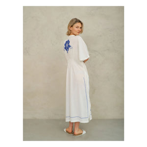 M.A.B.E. - Vestido bordado Laney | Azul