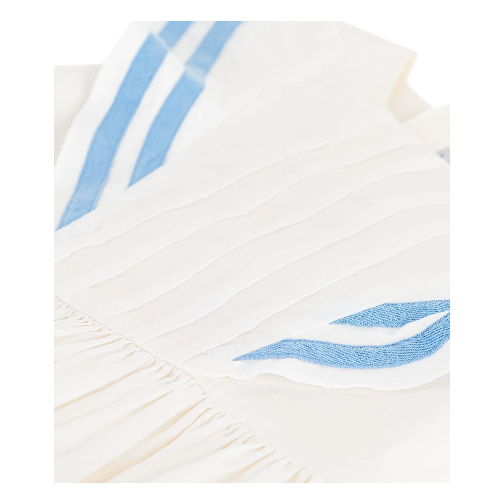 Petit Bateau - Vestido con volantes de popelina de algodón orgánico | Blanco
