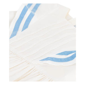 Petit Bateau - Vestido con volantes de popelina de algodón orgánico | Blanco