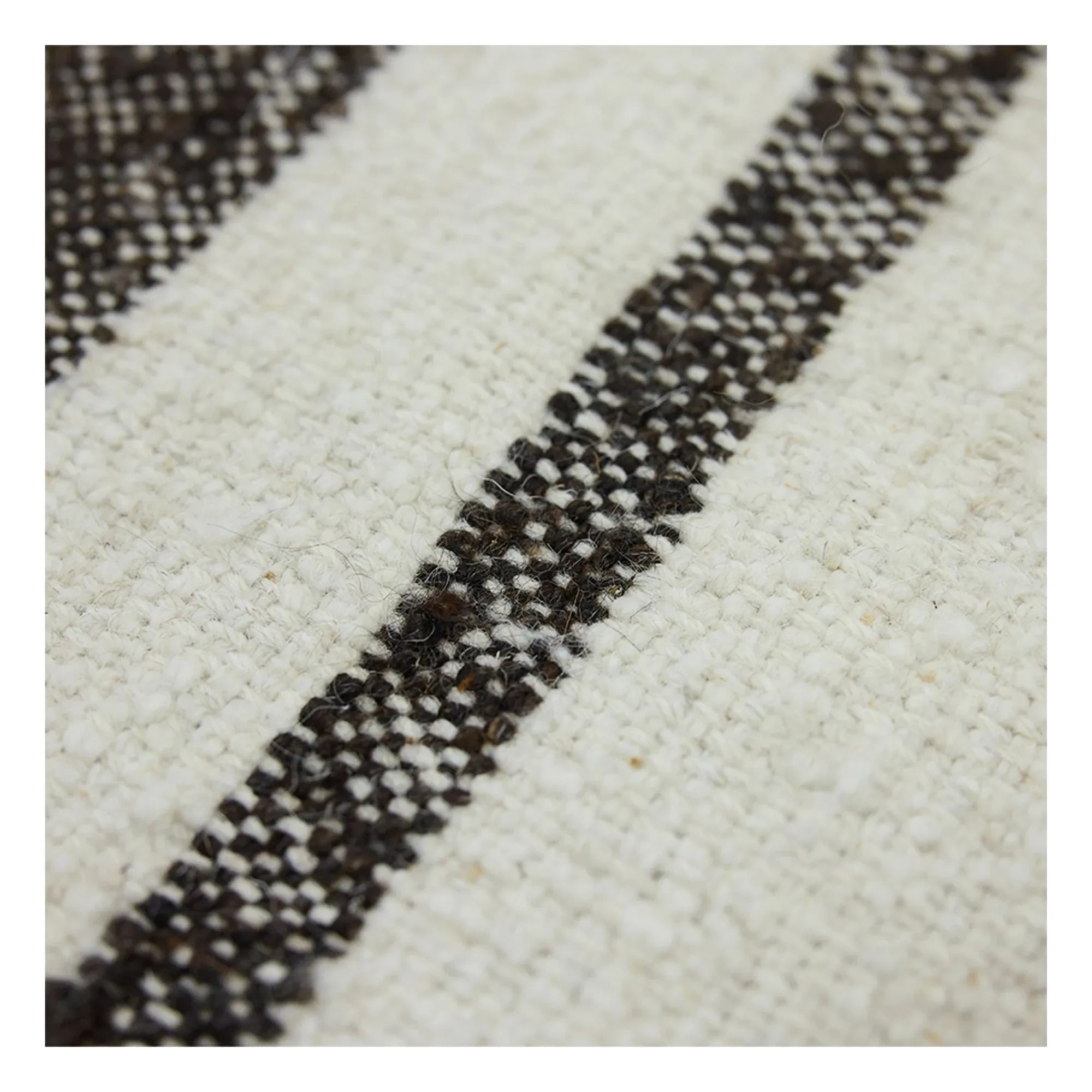 HKliving - Alfombra Kelim de rayas | Crema