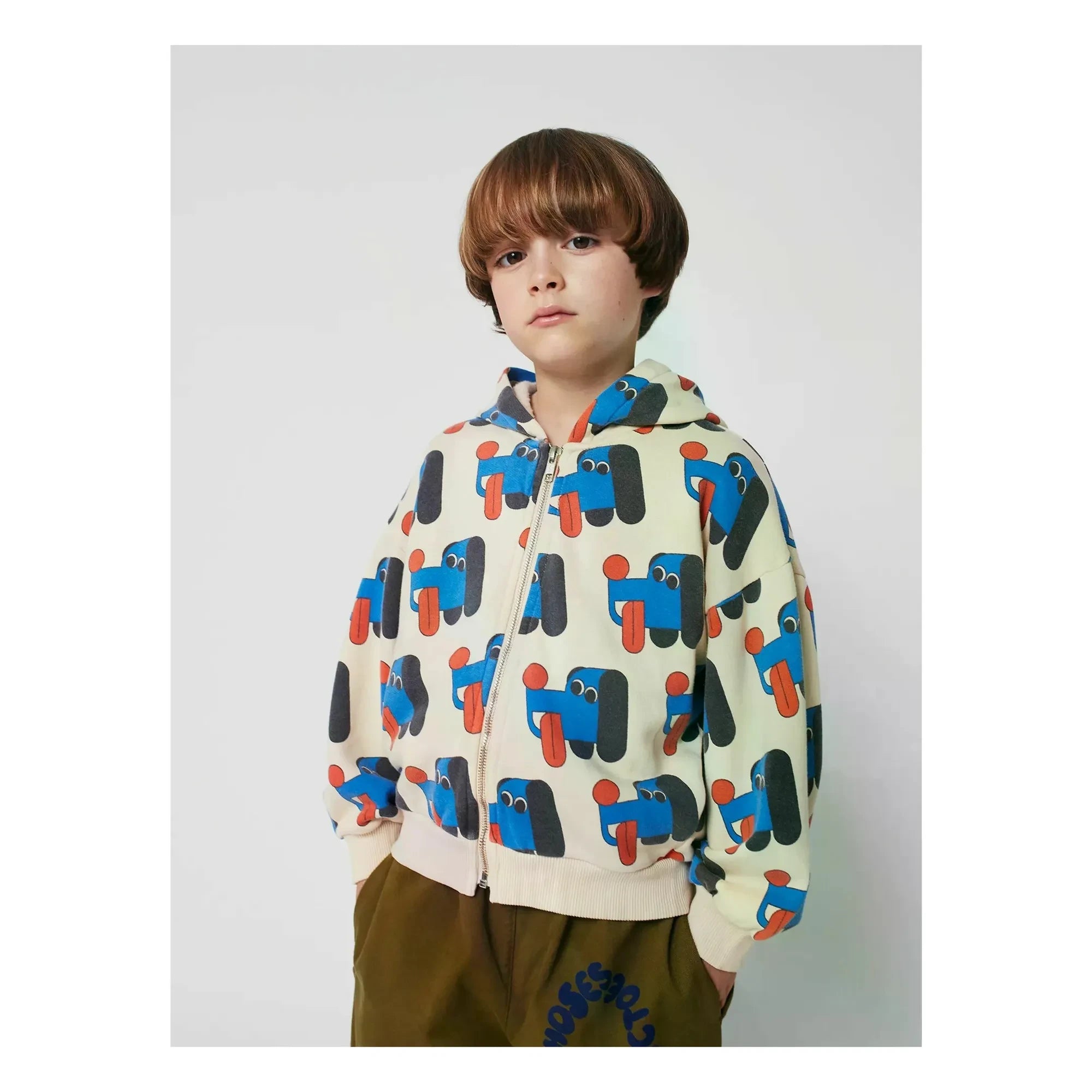 Bobo Choses - Sudadera con capucha Dogs de algodón orgánico | Beige
