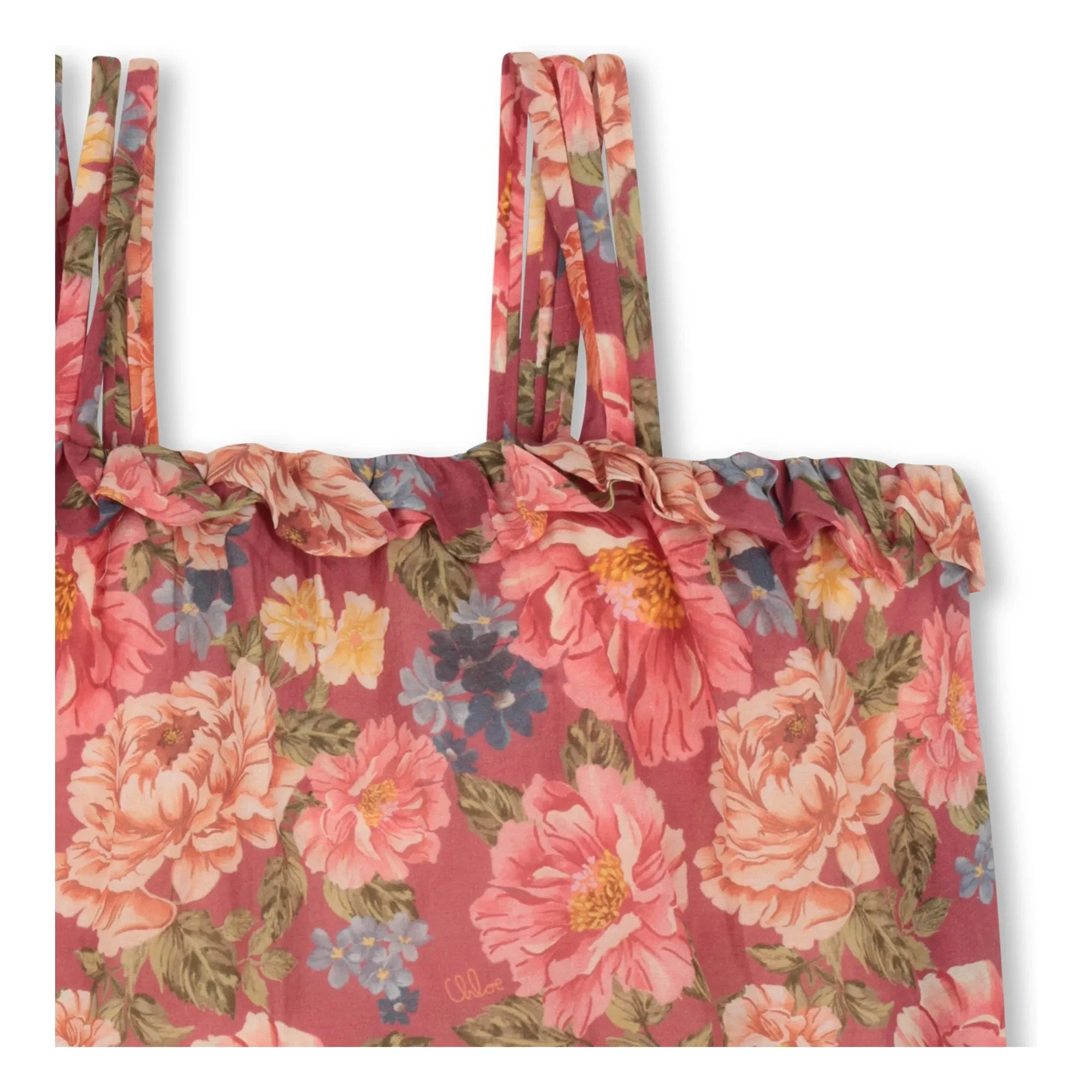 Chloé - Top de Algodón Orgánico con Estampado de Flores | Palisandro