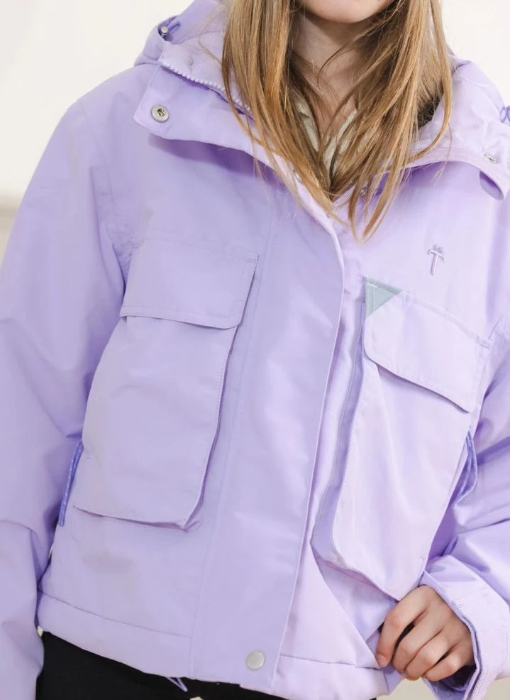 Töastie - Impermeable, Chaqueta Con Forro De Fibra Reciclada | Lila