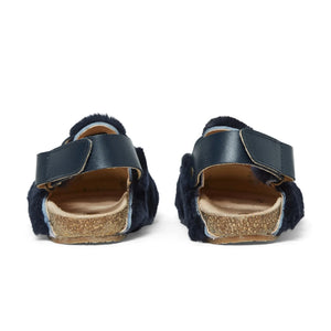 Pèpè - Pantuflas de piel sintética | Azul marino