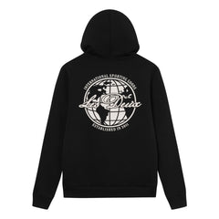 Les Deux - Ben Globe Sudadera con Capucha de Algodón Orgánico | Negro Oscuro