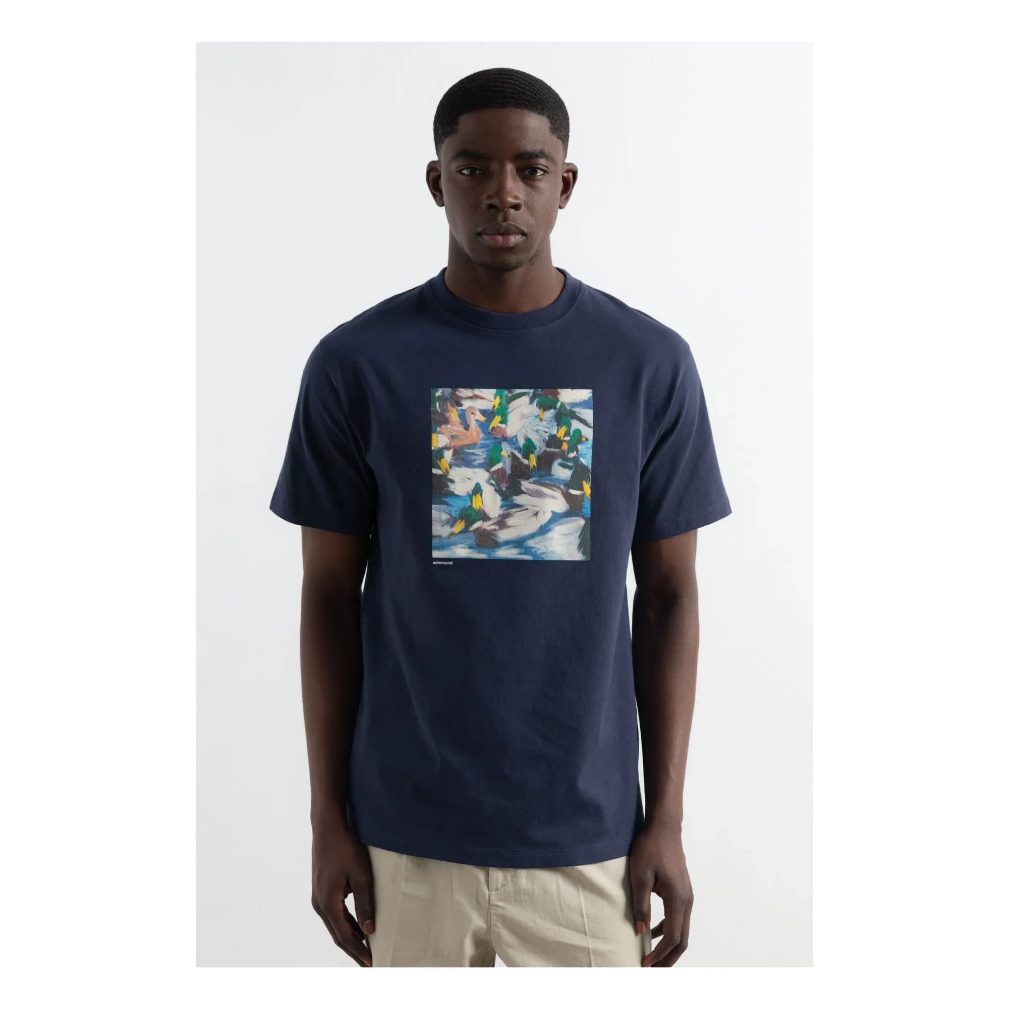 Edmmond Studios - Camiseta de algodón Duck Lake | Azul oscuro