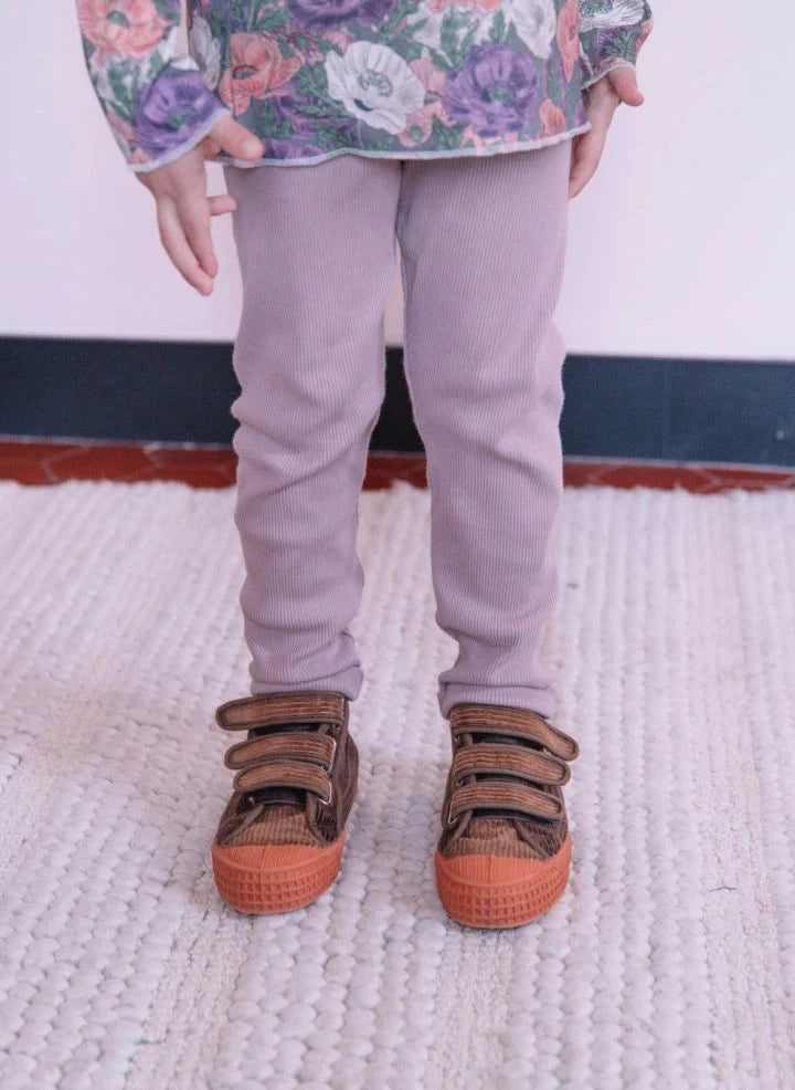 Studio Bohème - Leggings de Algodón Orgánico a Rayas | Malva