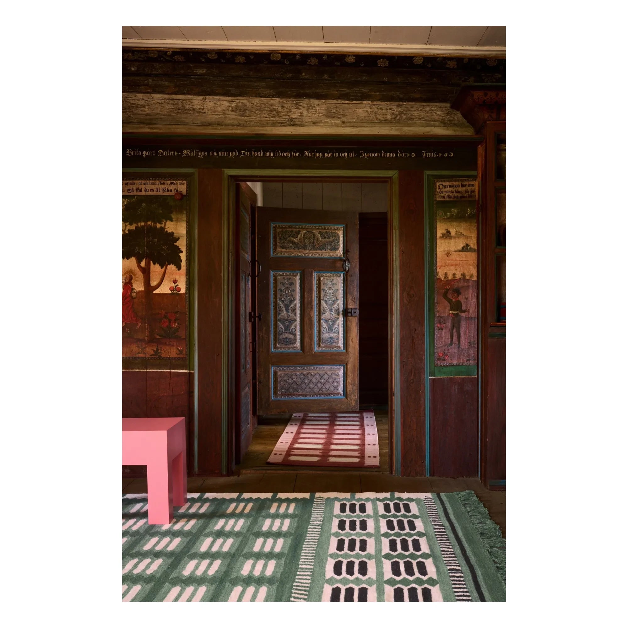 Layered - Alfombra de lana Röllakan Hilma | Verde