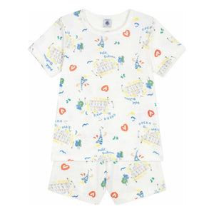 Petit Bateau - Pijama corto ópera | Blanco